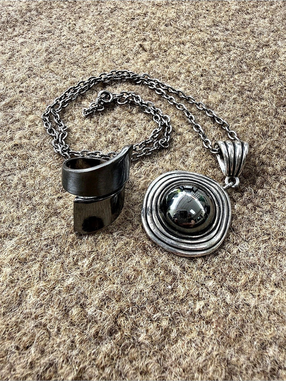 Hematite Pendant Necklace and Ring
